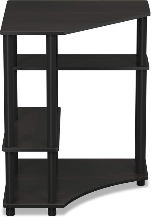 FURINNO Turn-N-Tube Space Saving Corner Desk, Espresso/Black