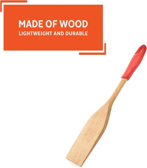 IMUSA Large 12in Wood Paddle with Silicone Grip