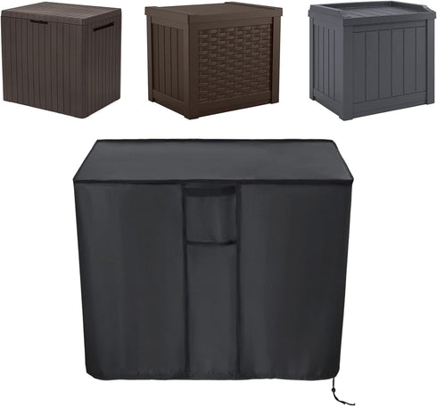 Kingling Deck Box Cover, Outdoor Storage Box Cover for Keter 30 Gallon