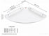 YUjieSTC 3.0mm (6 inch Corner Floating Shelf, Aluminum Alloy Corner Shelves Wall Mounted Corner Shelf White)