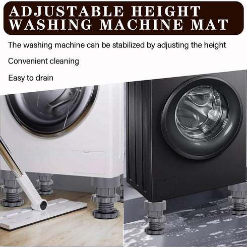 4Pcs Anti Vibration Pads for Washing Machine, Height Adjustable Shock and Noise Cancelling Pads