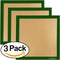 Set of 3 - 14" x 14" Silicone Re-Usable Non-Stick Dehydrator Sheets Compatible with Excalibur Silpat Tray