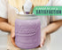 Comfify Wide Mouth Mason Jar Utensil Holder - Decorative Kitchenware Organizer, Chip Resistant Ceramic, Purple