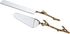 Godinger 2 Piece Gold Leaf Cake Server Set, 1 Cake Knife and 1 Cake Server, Stainless Steel and Brass