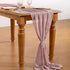 Socomi Dusty Rose Chiffon Table Runner Easter Spring Boho Rustic 10ft 29x120 Inches Wedding Runner Sheer Bridal Shower