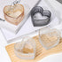 Gray Glass Heart-shaped Candy Bowl, Snack Bowl, Dessert Bowl, Fruit Bowl, Wedding Party Decor - 5 OZ