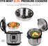 Secura Stainless Steel Electric Pressure Cooker, 6-quart, Steam Rack Steamer Basket Insert Set