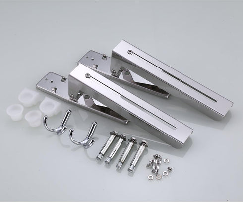 MOTONG Stainless Steel Microwave Oven Wall Mount Stand, Holder Shelf with Removable Hook