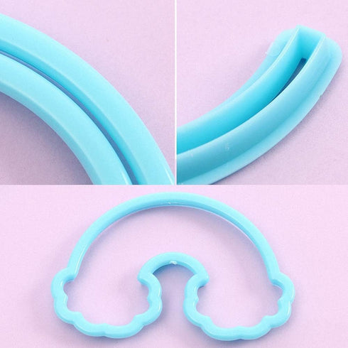 9Pcs Rainbow & Cloud Fondant Cutter Set, Cake Decorating Tools for Sugarcraft, Polymer Clay, Cookies, Biscuit Cutters
