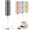 Battery Operated Coffee Frother by ELMWAY, Stainless Steel Electric Whisk, Mini Milk