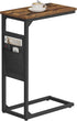 TUTOTAK C Shaped End Table, Side Table for Couch, Sofa Table with