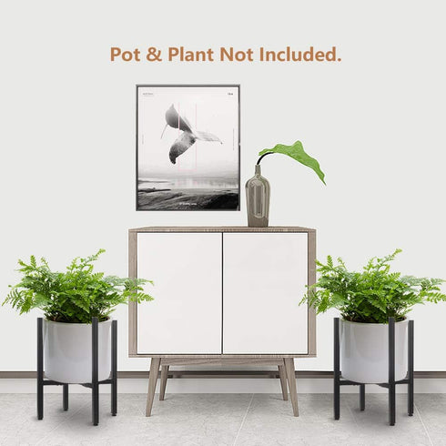 2 Pack 8 12 Inch YueTong Metal Plant Stand Indoor with Adjustable Width Fits to Pots,Mid-Century Flower Holder