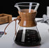 Pour Over Coffee Maker with Reusable Stainless Steel Drip Filter, Borosilicate Glass Carafe for 1-6 Cup