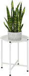 Bamworld White Plant Stand Indoor Small Plant Table for Large Plants Outdoor