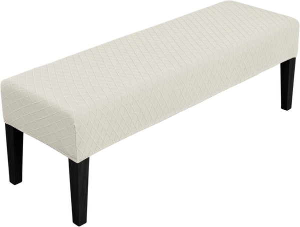 SPRINGRICO Stretch Dining Bench Cover, Removable Bench Slipcover Washable Bench Seat Protector