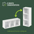 3-Cube 9.3 12 31.5, Furinno LUDER Book Shelf, Bookshelf, Bookcase with Open Shelves, x x Easy Assembly, for Living