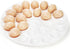 12.6 Inches 25 Foraineam Porcelain Deviled Egg Tray/Platter, White Egg Dish with Compartments