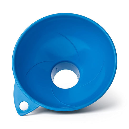 3pc Wide Mouth Canning Funnels - Large Spout Quick Fill Food Grade Plastic Funnels for Bottles and Mason Jars (Blue,