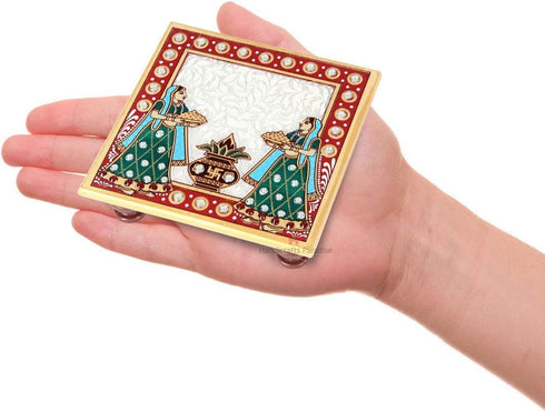 Marble Chowki Pair with Kalash Puja