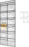 Clear Crystal 1 Pack 12Pockets Large Hanging Shoe Organizer Over The Door