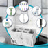 zccz Toothbrush and Toothpaste Holder, Multifunctional Countertop Organizer with 6 Slots for Bathroom Shower Vanity