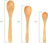 BambooMN Mini Salt Spoons, Tiny Wooden Spoons for Spices, 100pcs Carbonized Brown 3.5"