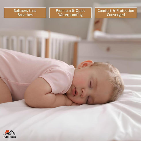 1 42 80 12'' ARlinen PC RV Bunk Mattress Protector Fitted Style, Terry Cotton, Waterproof, Breathable, Noiseless
