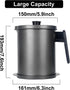 GameXcel Bacon Grease Container with Strainer, Kitchen Oil Container for Storing Fat and Cooking Grease