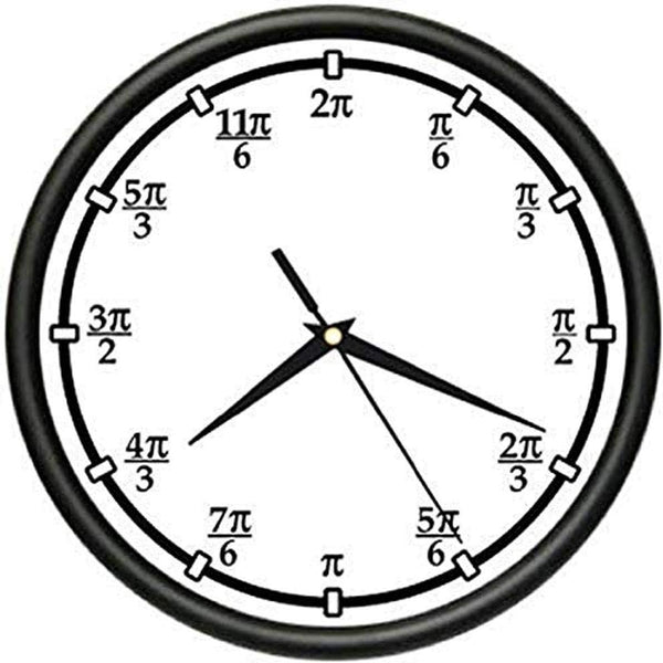 SignMission PI Wall Clock, Teacher Math Professor Classroom Radians
