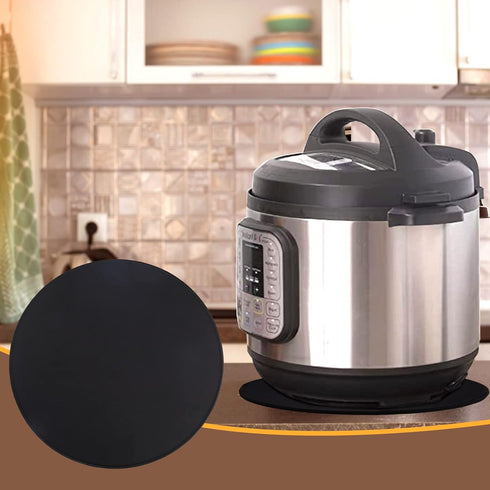 Sliding Mats for Ninja Foodi and Instant Pot, Round Mats for Moving Small Appliances, Coffee Makers, Air Fryer (Rubber,