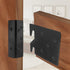 Metal Bed Frame Bed Post Double Hook Slot Bracket, 2 Sets 4.2" x 3.4" x 0.08" Heavy Duty Bed Rail Hooks Plates with