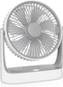 Mollie 6-Inch Small Rechargeable USB Desk Fan, Battery Operated with Speeds for Home Office Bedroom, Portable Cooling