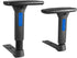 Frassie Height Adjustable Gaming Chair Armrest Pair, Boss Chair Arms Set Replacement in Blue