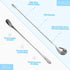 6 Pcs 12 Inch Stainless Steel Bar Mixing Spoon Set, Cocktail Spoon with Spiral Pattern