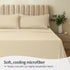 LuxClub 4 PC Full Size Sheet Set, Deep Pockets 16", Wrinkle Free Cooling Sheets, Cream Full