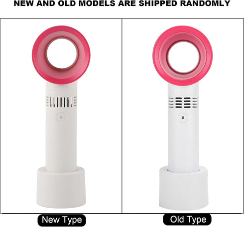 Portable Mini USB Rechargeable Bladeless Fan, 360° Air Suction, Three Adjustment Speeds, Handy Cooler for Home Outdoor