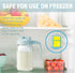 32oz 1 Glass Pitcher with Lid & V-shaped Pour Spout - Quart Breastmilk Pitcher Double Leak Proof, Creamer Container