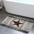 JAWO Rustic Barn Star Bathroom Rug, Non Slip Bath Mat with Retro Western Texas Star Design