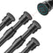AIZESI Short Tension Curtain Rods, 4 Pcs Black, 28" to 41"