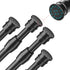 AIZESI Short Tension Curtain Rods, 4 Pcs Black, 28" to 41"