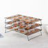 Restaurantware Met Lux 15.7 x 9.8 x 8.3 Inch Wire Baking Rack Set, 3-Tier Stackable Oven Wire Rack Set