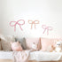 RattanView 3 2 Pcs Boho Bow Wall Decor Pink Bow Decoration Baby Shower Coquette Room Decor Woven Macrame Wall Hanging