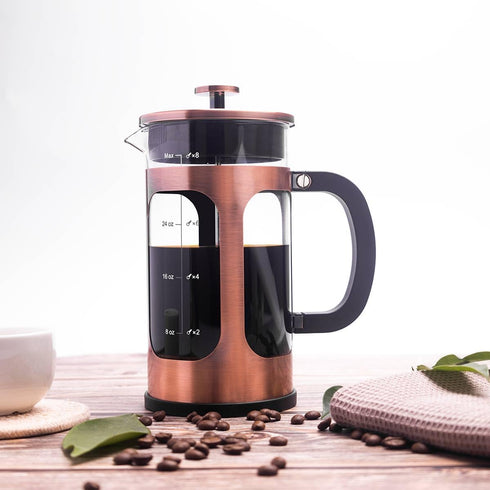 French Press Coffee Maker, 8 cups, 34 oz, 304 Stainless Steel with 4 Filter Screens, Heat Resistant Borosilicate Glass