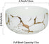 Ceramic Cereal Bowl, Marble Soup Bowl 17 OZ, Luxury Gold Inlay Dessert Bowl, Microwave Safe