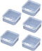 5 Pcs Clear Plastic Jewelry Storage Containers, Mini Square Box with Lid for Earplugs, Jewelry, Hardware, Small Crafts