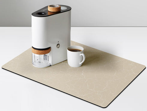 Coffee Maker Mat for Countertops - 19"x12" Rubber Backed Table Mat Under Appliance, Kitchen Counter Coffee Dish Drying