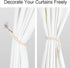 2 Color,2) OCIOLI Pieces of Wood Bead Curtain Tieback Boho Curtain Tiebacks Curtain Holdbacks for Wall Curtain Ties