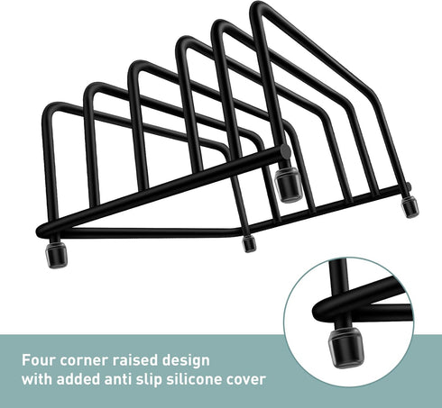Cutting Board Organizers with 1.0 and 0.6 Inch Wide Slots, Racks for Storage, Bakeware Organizers for Cabinets