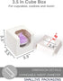 Individual White Cupcake Boxes with Window and Inserts, 15 Count Pre-Assembled Auto-Popup for Wedding Baby Shower