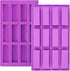 Goensjt 2 Pack Granola Bar Mold Silicone Mold,12 Cavity Rectangle Energy Bar Mold,Cereal